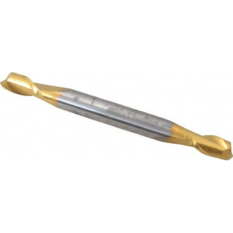 KYOCERA SGS 11/64, 5/16 LOC, 3/16 Shank Diam, 2 OAL, 2 Flute, Solid Carbide Square End Mill Double End, TiN Finish, S...